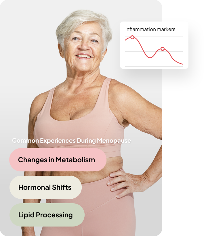 Older woman in athletic clothes sharing BerberX Plus benefits for inflammation and metabolism.